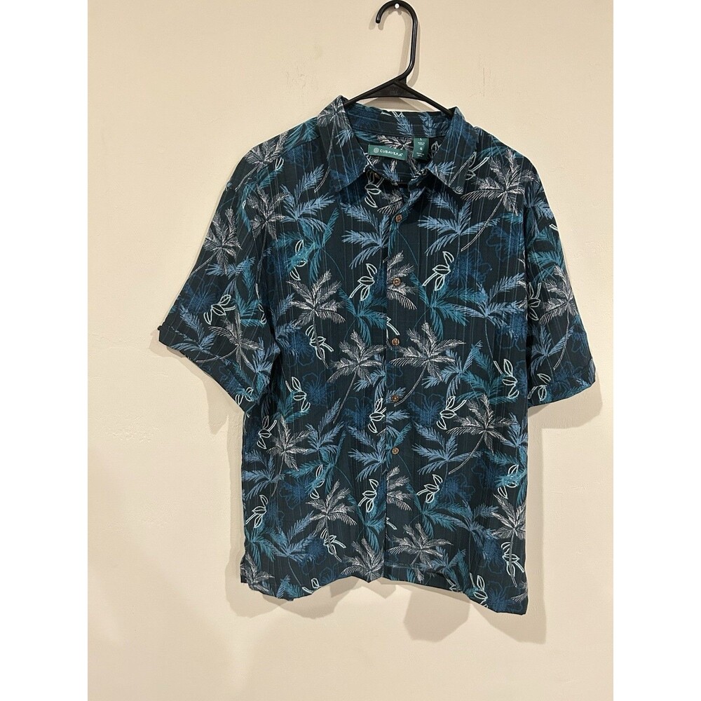 Cubavera Tropical Button Up Shirt Men's Size Large Short Sleeve